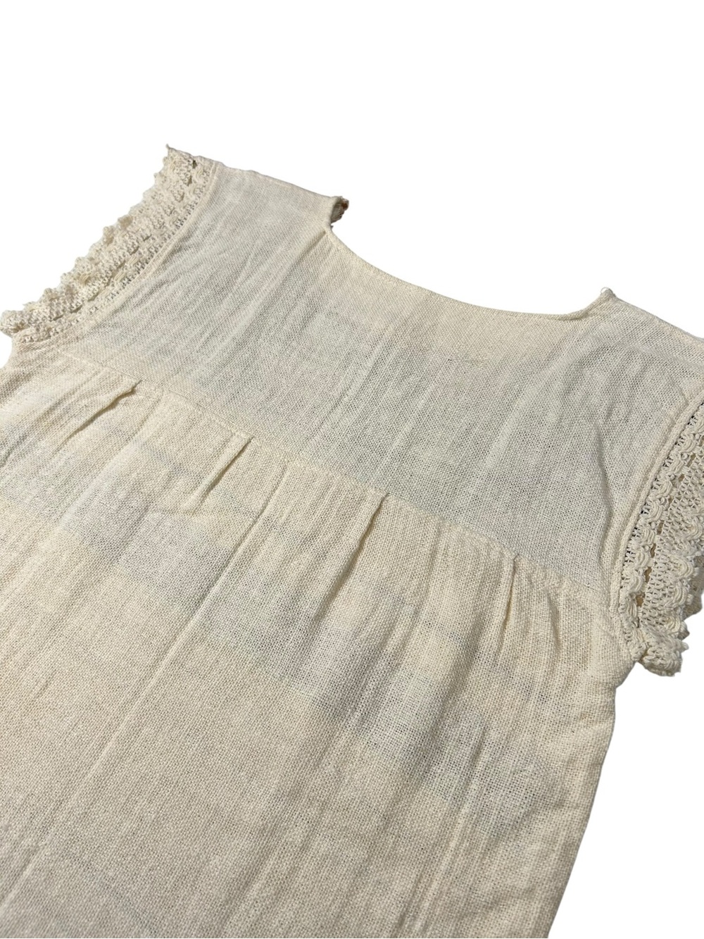 Vintage Handmade Oaxaca Embroidered Bird Huipil Boho Cotton Top - Picture 11 of 15